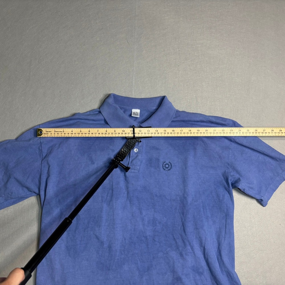 SOL Apparel Men's Polo Shirt XL Blue 100% Cotton Made in USA - Picture 4 of 16
